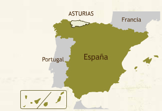 Mapa de España y Asturias España